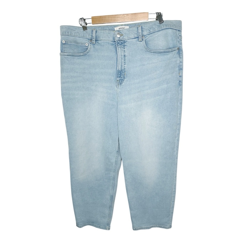 SPANX Pale Blue Straight Leg Jeans